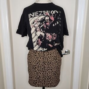 Vintage 90s Cheetah Mini Skirt